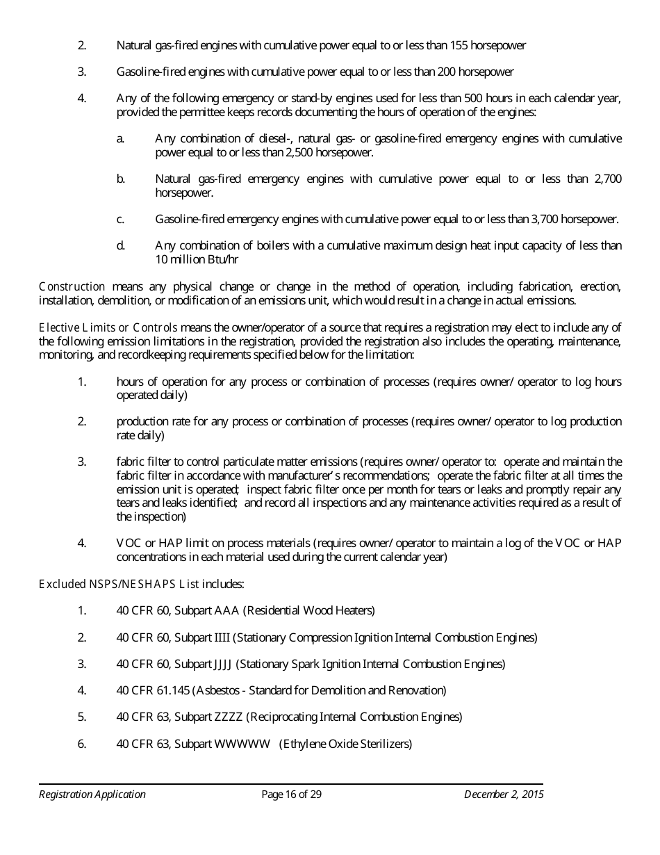 Standard Registration Application Form - Arizona, Page 16