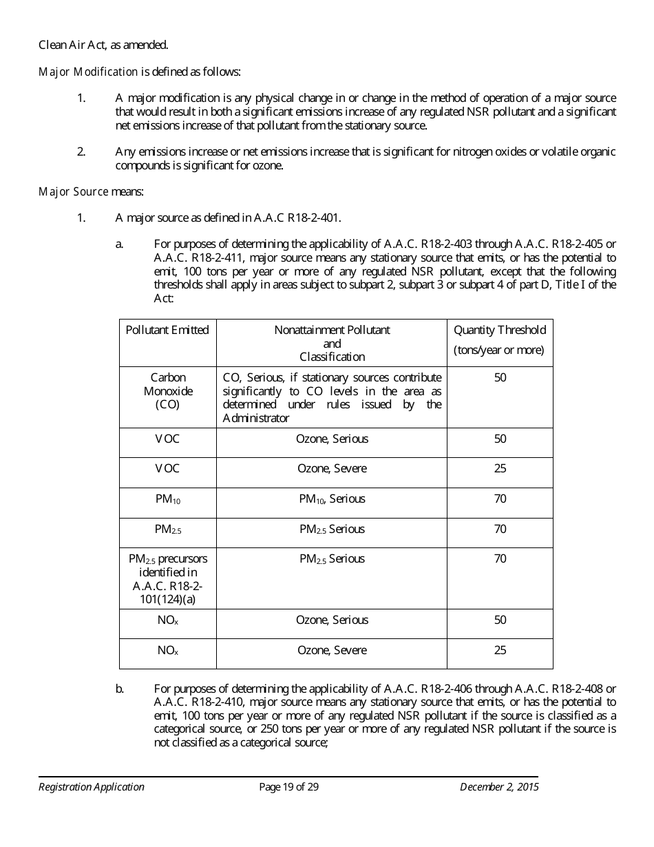 Standard Registration Application Form - Arizona, Page 19