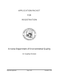 Standard Registration Application Form - Arizona