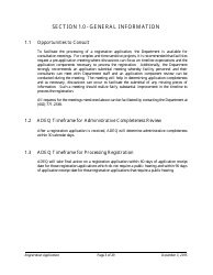 Standard Registration Application Form - Arizona, Page 3