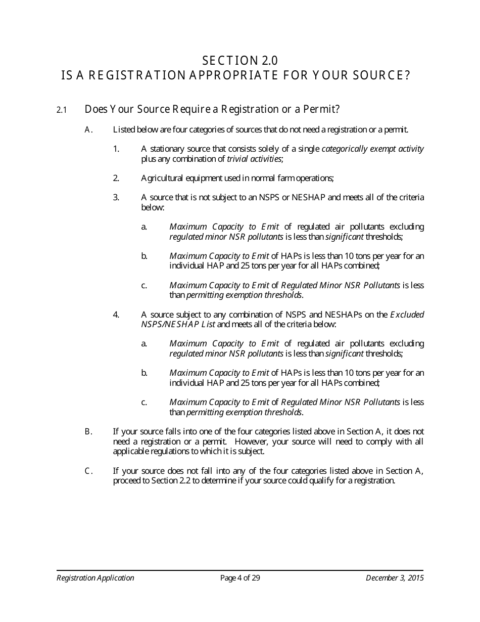 Standard Registration Application Form - Arizona, Page 4