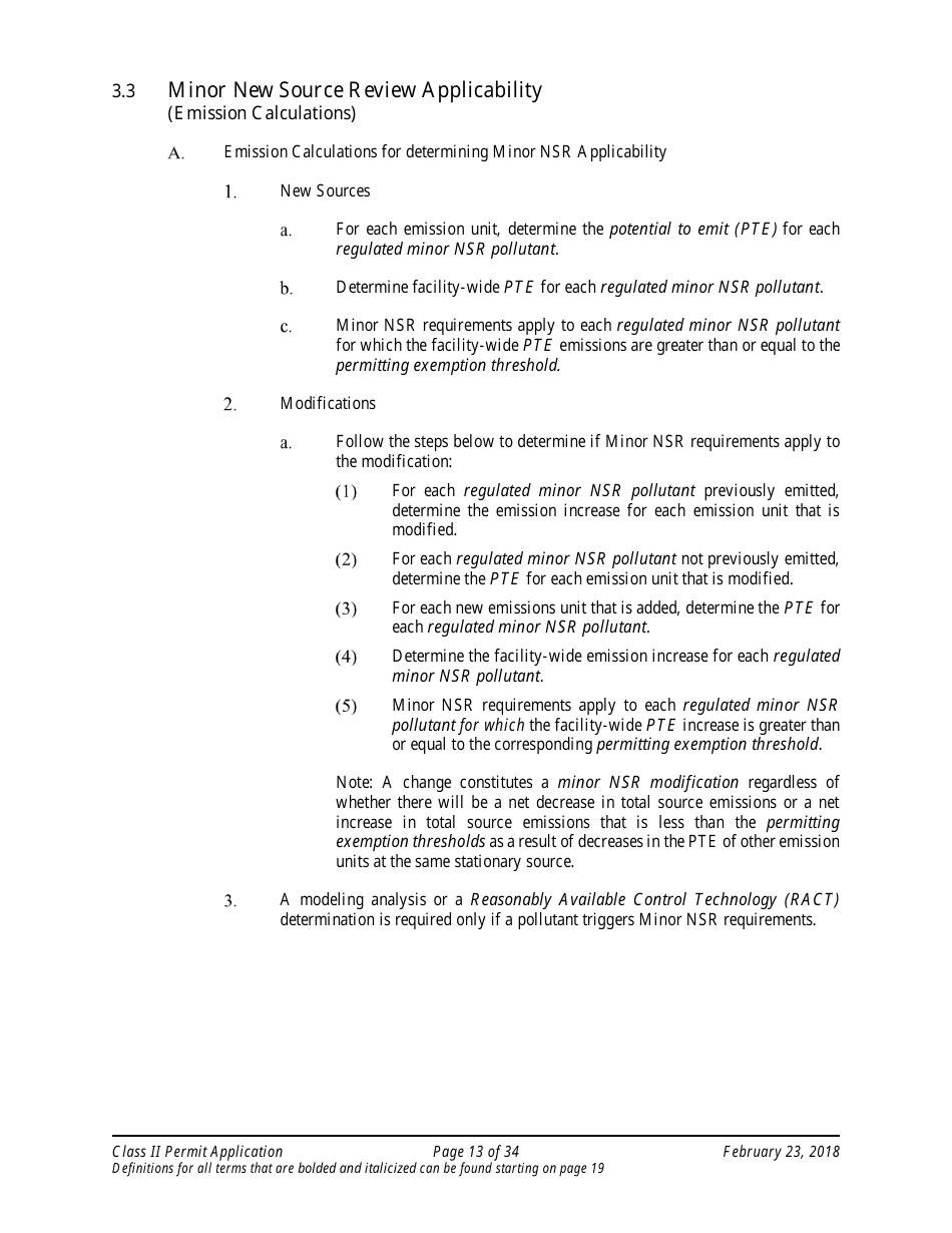 Application Packet for Class II Permit - Arizona, Page 13