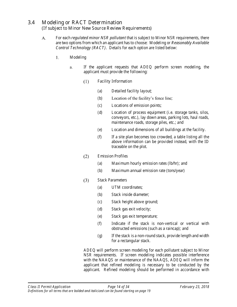 Application Packet for Class II Permit - Arizona, Page 14