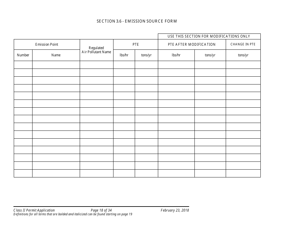 Application Packet for Class II Permit - Arizona, Page 18