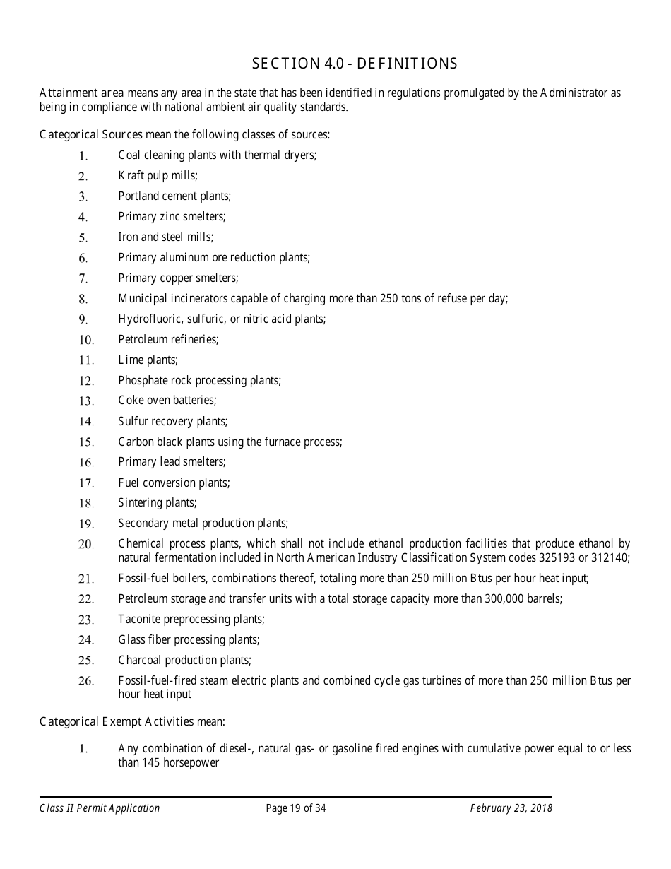 Application Packet for Class II Permit - Arizona, Page 19