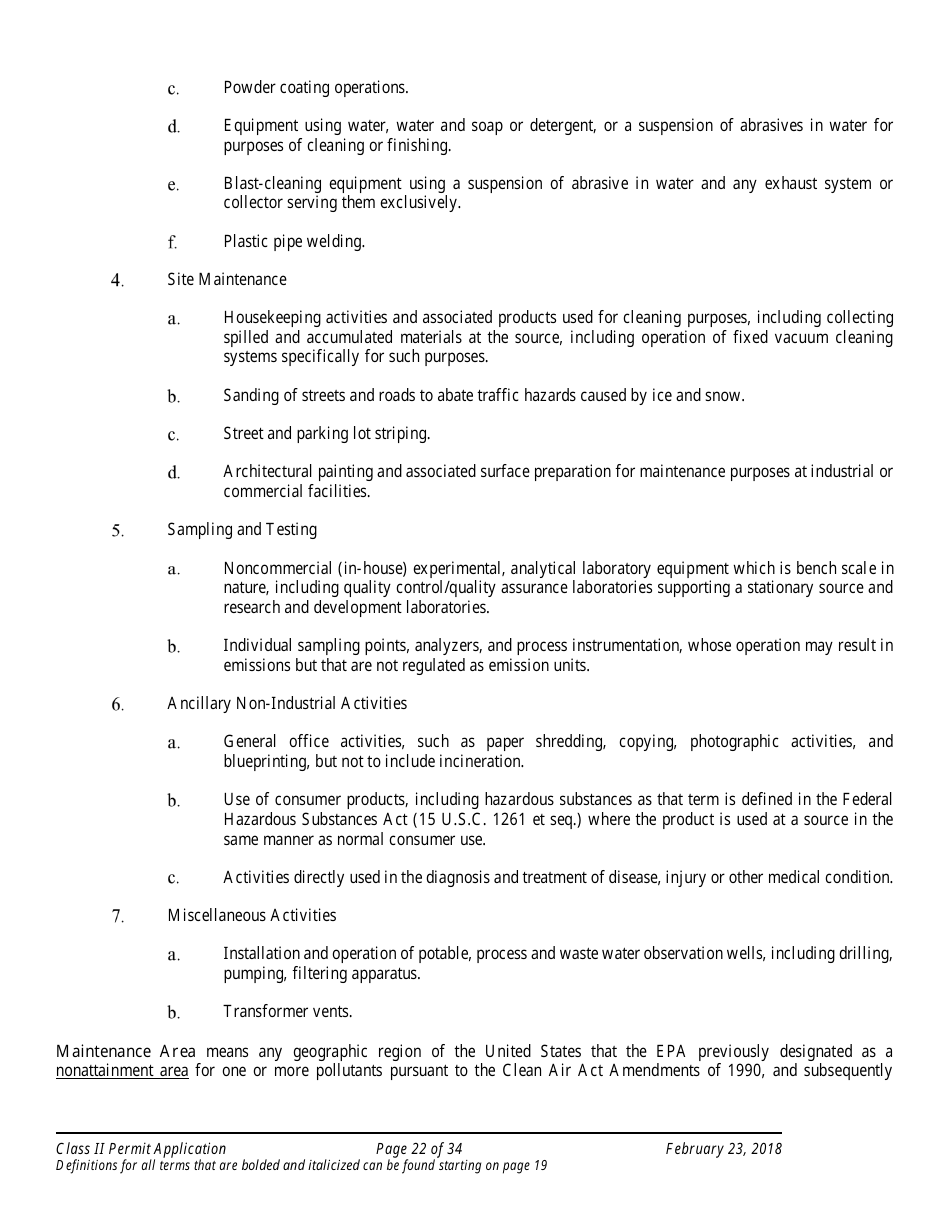 Application Packet for Class II Permit - Arizona, Page 22