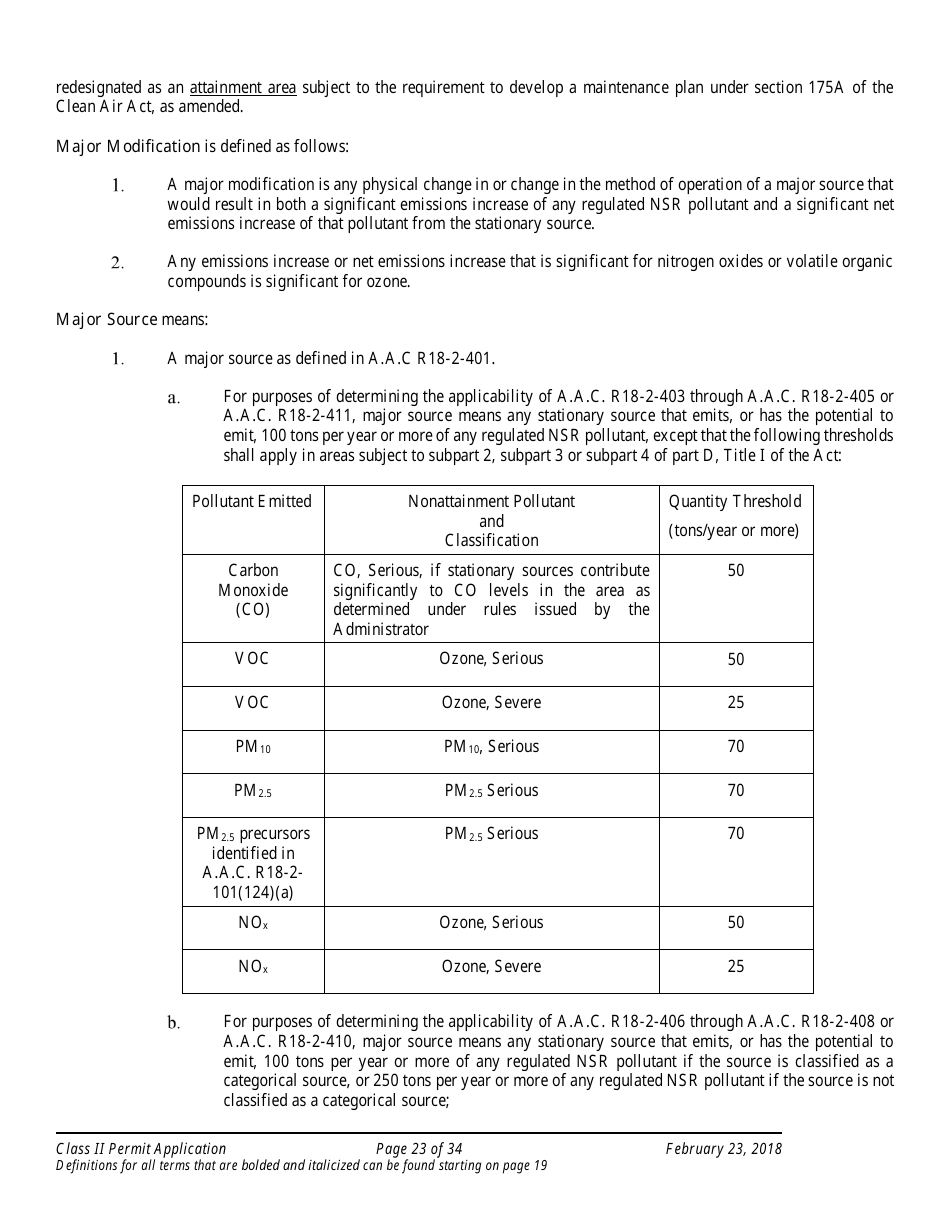 Application Packet for Class II Permit - Arizona, Page 23