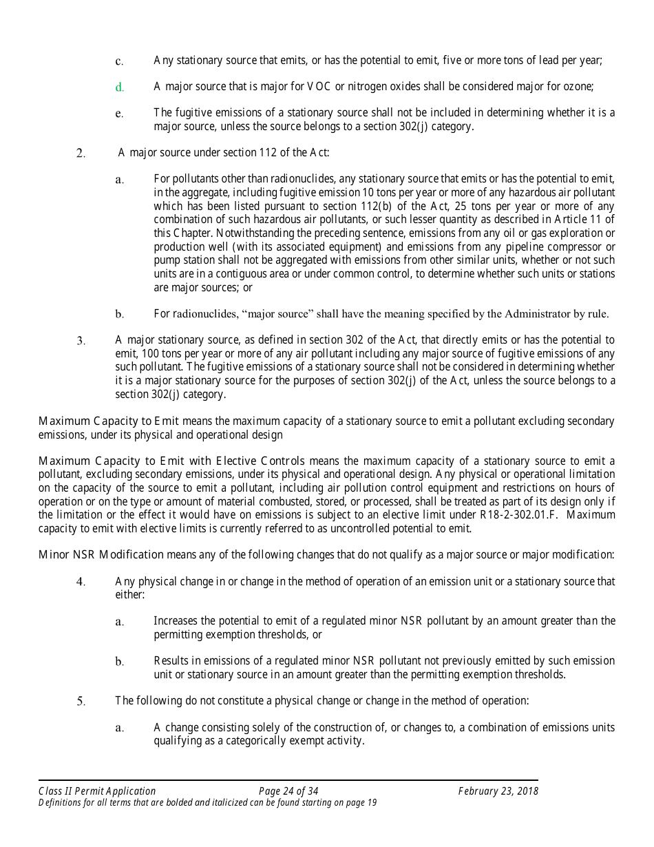 Application Packet for Class II Permit - Arizona, Page 24
