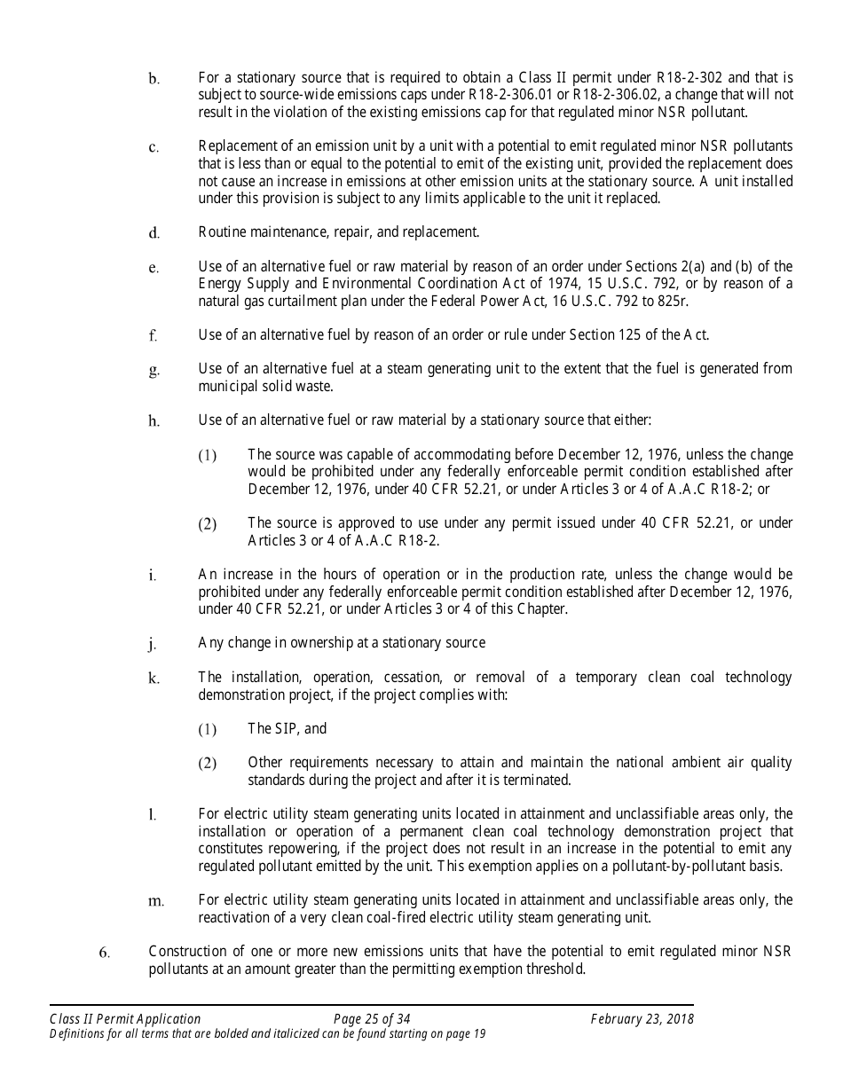 Application Packet for Class II Permit - Arizona, Page 25