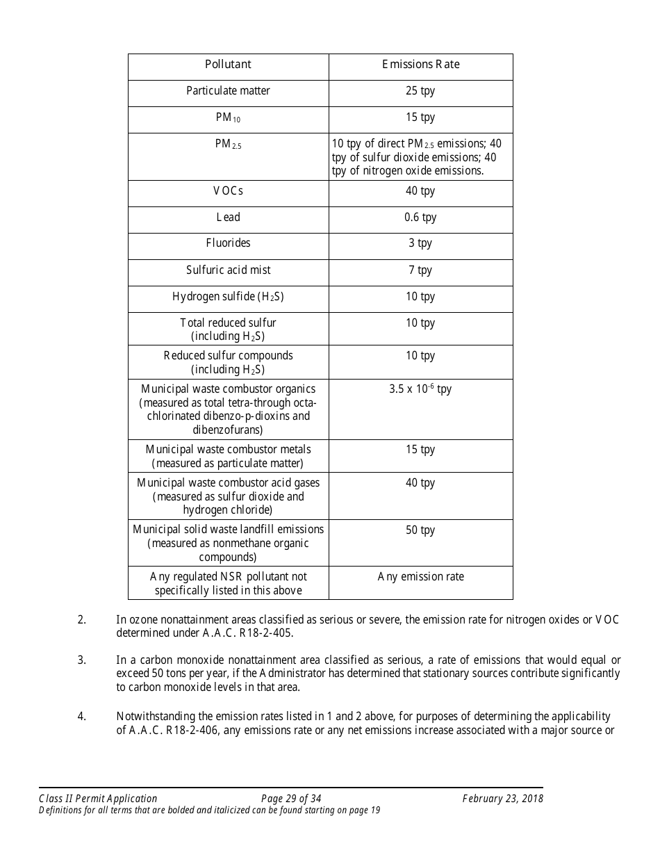 Application Packet for Class II Permit - Arizona, Page 29