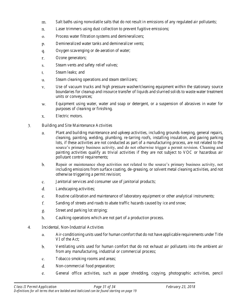 Application Packet for Class II Permit - Arizona, Page 31