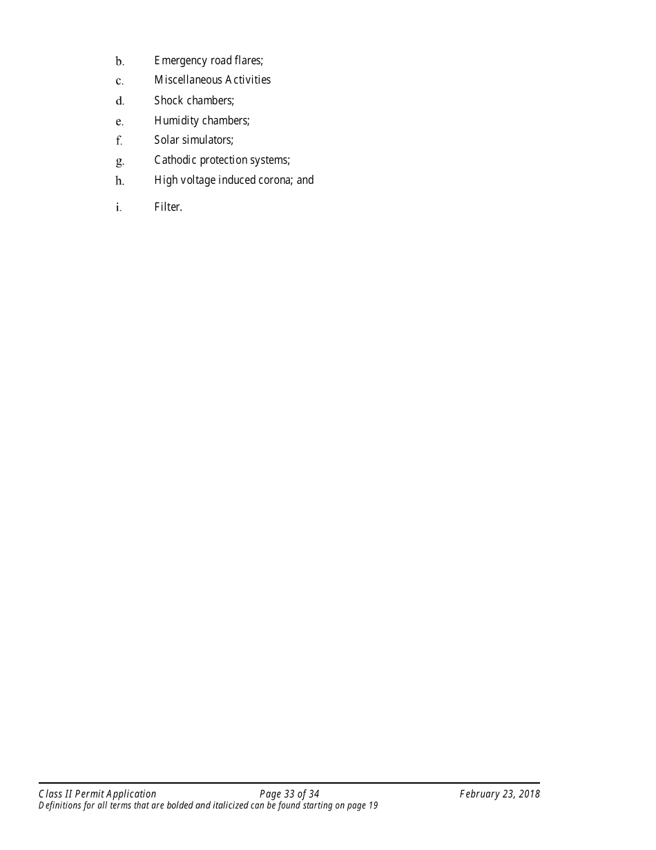 Application Packet for Class II Permit - Arizona, Page 33