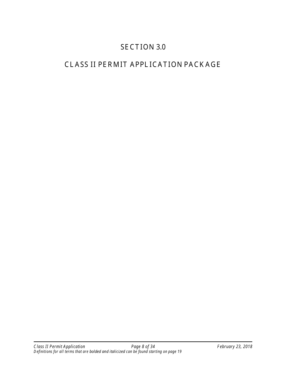 Application Packet for Class II Permit - Arizona, Page 8