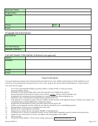 Brownfields State Response Grant (Srg) Application Form - Arizona, Page 2