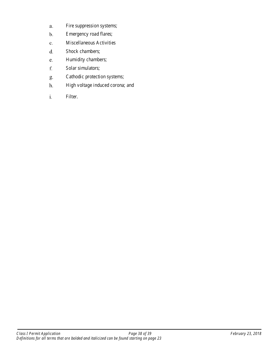 Application Packet for a Class I Permit - Arizona, Page 38