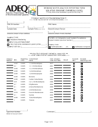 ADEQ Form DWAR04 Drinking Water Analysis Reporting Form - Volatile Organic Chemicals (VOC) - Arizona