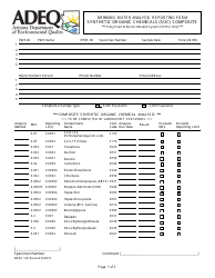 Document preview: ADEQ Form DWAR12B Drinking Water Analysis Reporting Form - Synthetic Organic Chemicals (Soc) Composite - Arizona