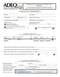 Document preview: ADEQ Form DWAR16B Drinking Water Analysis Reporting Form - Bromate - Arizona