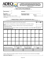 ADEQ Form DWAR15 A &amp; B Drinking Water Analysis Reporting Form - Surface Water/Groundwater Under the Influence of Surface Water Treatment - Arizona, Page 3