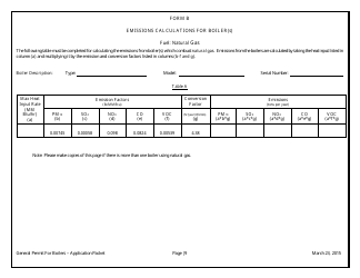 General Permit Application Packet - Boilers - Arizona, Page 11