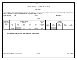 General Permit Application Packet - Boilers - Arizona, Page 12