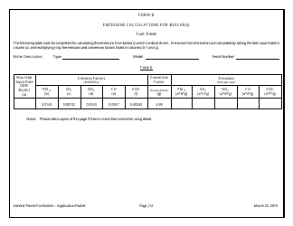 General Permit Application Packet - Boilers - Arizona, Page 14