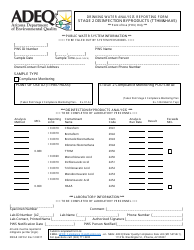 Document preview: ADEQ Form DWAR32POU Drinking Water Analysis Reporting Form - Stage 2 Disinfection Byproducts (Tthm&haa5) - Arizona
