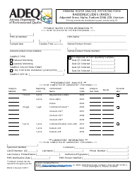 ADEQ Form DWAR6 Drinking Water Analysis Reporting Form - Radionuclides (Rads) - Adjusted Gross Alpha, Radium-226&amp;-228, Uranium - Arizona