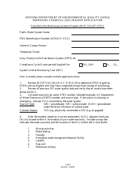 Document preview: Inorganic Chemical (Ioc) Waiver Application Form - Arizona