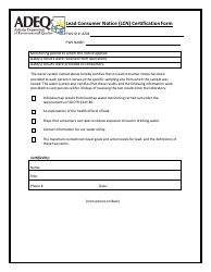 Lead Consumer Notice (Lcn) Form - Arizona, Page 2