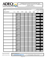 ADEQ Form DWAR33 Drinking Water Analysis Reporting Form - Stage 2 Disinfection Byproducts (Tthm&amp;haa5) - Quarterly Report - Arizona, Page 2