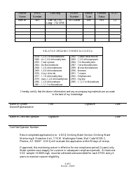 Volatile Organic Chemical (VOC) Use Waiver Application Form - Arizona, Page 2