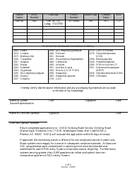 Synthetic Organic Chemical (Soc) Use Waiver Application Form - Arizona, Page 2