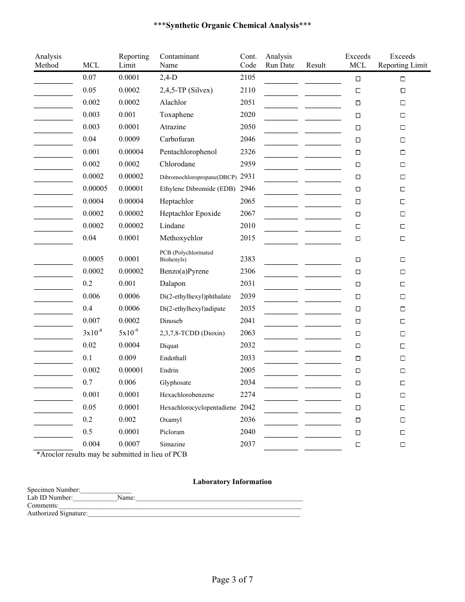 Drinking Water Source Approval Form - Arizona, Page 3