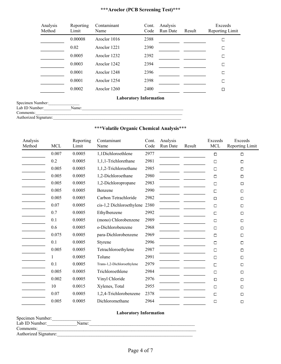 Drinking Water Source Approval Form - Arizona, Page 4
