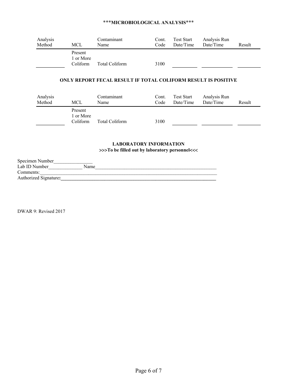 Drinking Water Source Approval Form - Arizona, Page 6
