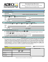 Document preview: Engineering Review - Request for Discharge Authorization - Sewage Collection System - Arizona