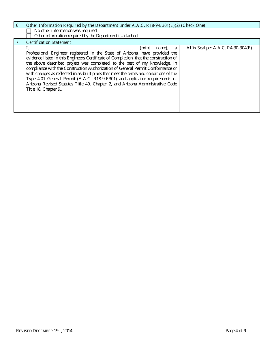 Engineering Review - Request for Discharge Authorization - Sewage Collection System - Arizona, Page 4