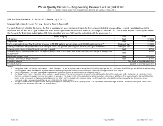 ADEQ Form 222 Water Quality Division - Engineering Review Section - Arizona, Page 12