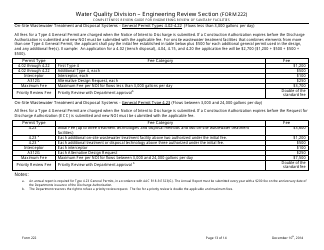 ADEQ Form 222 Water Quality Division - Engineering Review Section - Arizona, Page 13