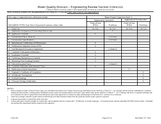 ADEQ Form 222 Water Quality Division - Engineering Review Section - Arizona, Page 6