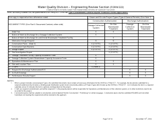 ADEQ Form 222 Water Quality Division - Engineering Review Section - Arizona, Page 7