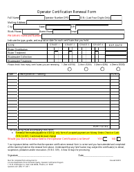 Operator Certification Renewal Form - Arizona, Page 2