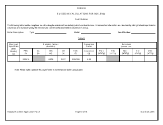 General Permit Application Packet for Hospital Facilities - Arizona, Page 10