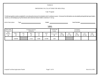 General Permit Application Packet for Hospital Facilities - Arizona, Page 11