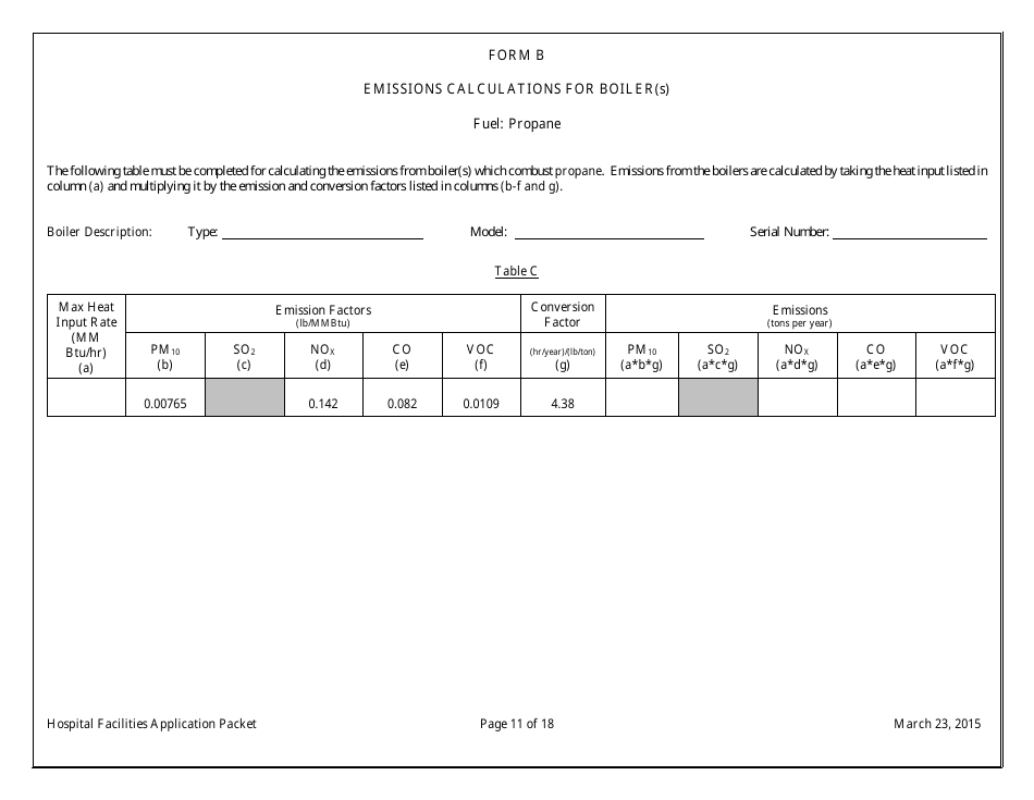 General Permit Application Packet for Hospital Facilities - Arizona, Page 11