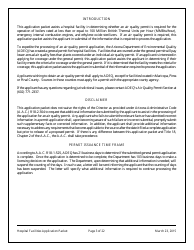 General Permit Application Packet for Hospital Facilities - Arizona, Page 3