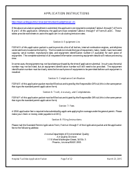 General Permit Application Packet for Hospital Facilities - Arizona, Page 5