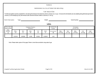 General Permit Application Packet for Hospital Facilities - Arizona, Page 9
