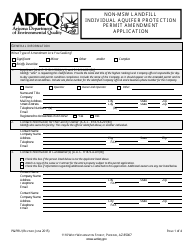 ADEQ Form P&amp;PRU Non-msw Landfill Individual Aquifer Protection Permit Amendment Application - Arizona, Page 4